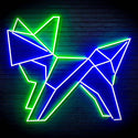 ADVPRO Origami Fox Ultra-Bright LED Neon Sign fn-i4072 - Green & Blue