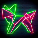 ADVPRO Origami Fox Ultra-Bright LED Neon Sign fn-i4072 - Green & Pink