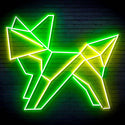 ADVPRO Origami Fox Ultra-Bright LED Neon Sign fn-i4072 - Green & Yellow
