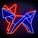 ADVPRO Origami Fox Ultra-Bright LED Neon Sign fn-i4072 - Red & Blue