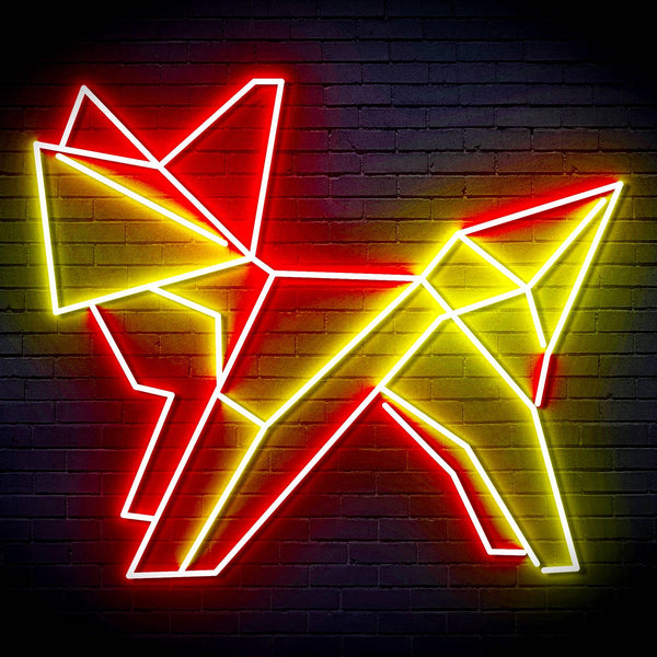 ADVPRO Origami Fox Ultra-Bright LED Neon Sign fn-i4072 - Red & Yellow