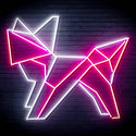 ADVPRO Origami Fox Ultra-Bright LED Neon Sign fn-i4072 - White & Pink