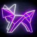 ADVPRO Origami Fox Ultra-Bright LED Neon Sign fn-i4072 - White & Purple
