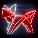 ADVPRO Origami Fox Ultra-Bright LED Neon Sign fn-i4072 - White & Red