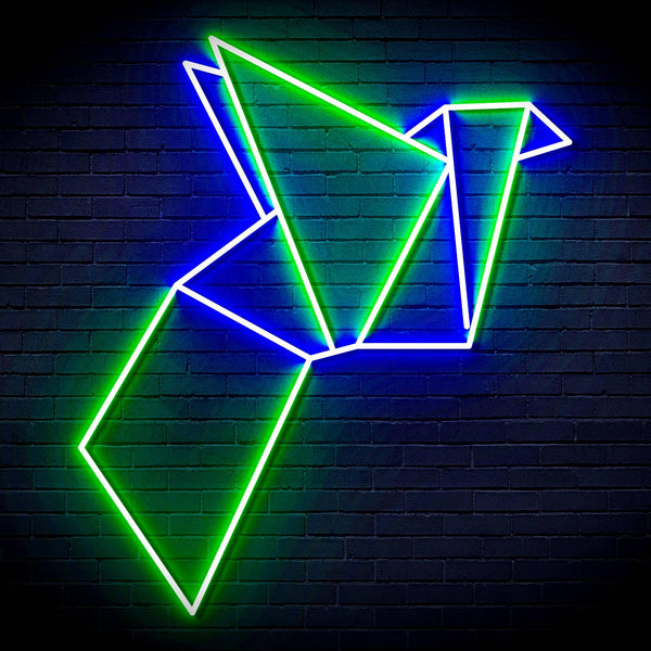 ADVPRO Origami Bird Ultra-Bright LED Neon Sign fn-i4073 - Green & Blue