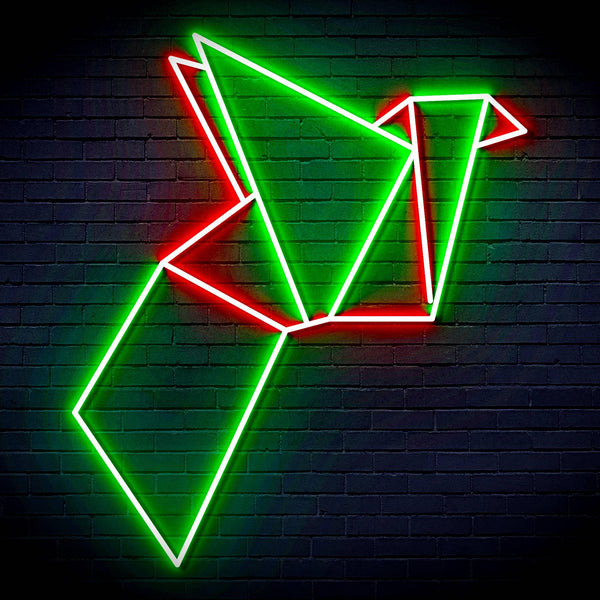 ADVPRO Origami Bird Ultra-Bright LED Neon Sign fn-i4073 - Green & Red