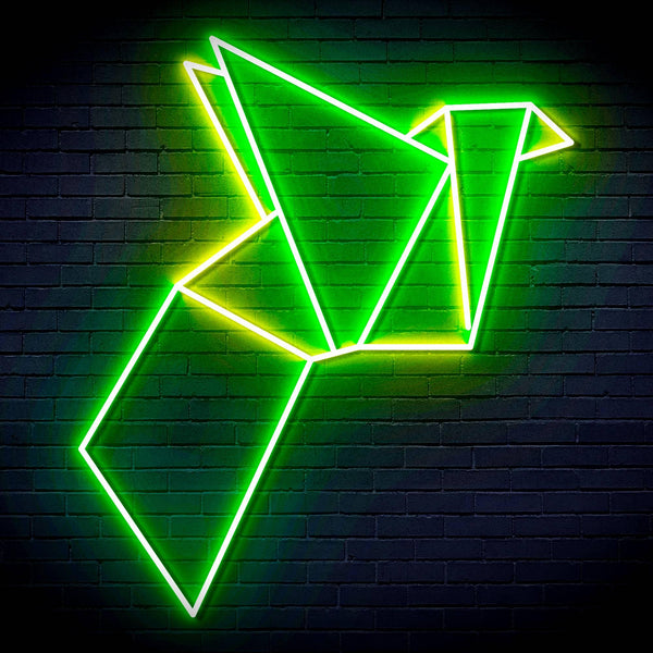 ADVPRO Origami Bird Ultra-Bright LED Neon Sign fn-i4073 - Green & Yellow