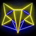 ADVPRO Origami Fox Head Face Ultra-Bright LED Neon Sign fn-i4074 - Blue & Yellow