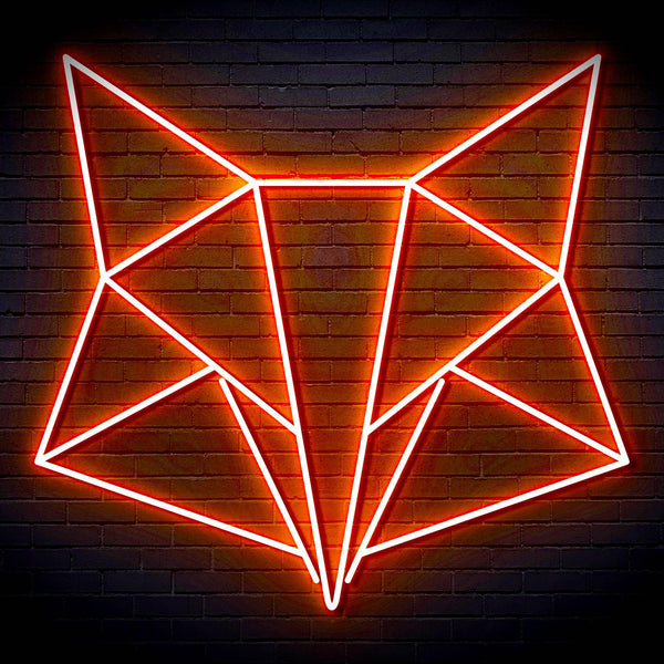 ADVPRO Origami Fox Head Face Ultra-Bright LED Neon Sign fn-i4074 - Orange