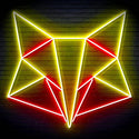 ADVPRO Origami Fox Head Face Ultra-Bright LED Neon Sign fn-i4074 - Red & Yellow