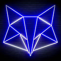 ADVPRO Origami Fox Head Face Ultra-Bright LED Neon Sign fn-i4074 - White & Blue