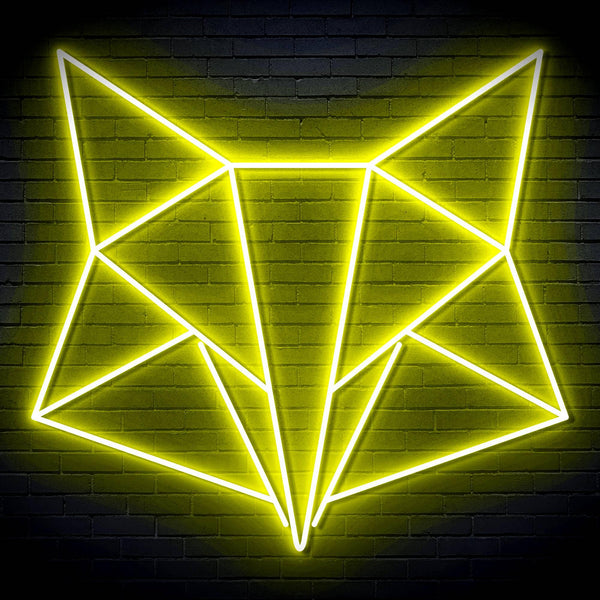 ADVPRO Origami Fox Head Face Ultra-Bright LED Neon Sign fn-i4074 - Yellow