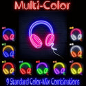 ADVPRO Headphone Ultra-Bright LED Neon Sign fn-i4075 - Multi-Color