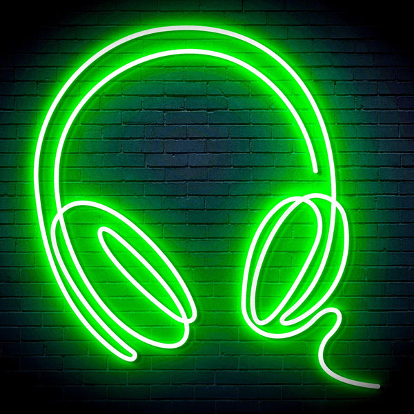 ADVPRO Headphone Ultra-Bright LED Neon Sign fn-i4075 - Golden Yellow