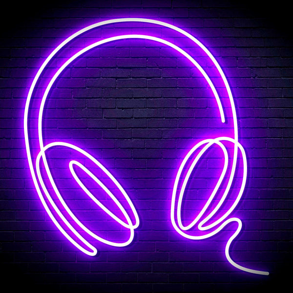 ADVPRO Headphone Ultra-Bright LED Neon Sign fn-i4075 - Purple