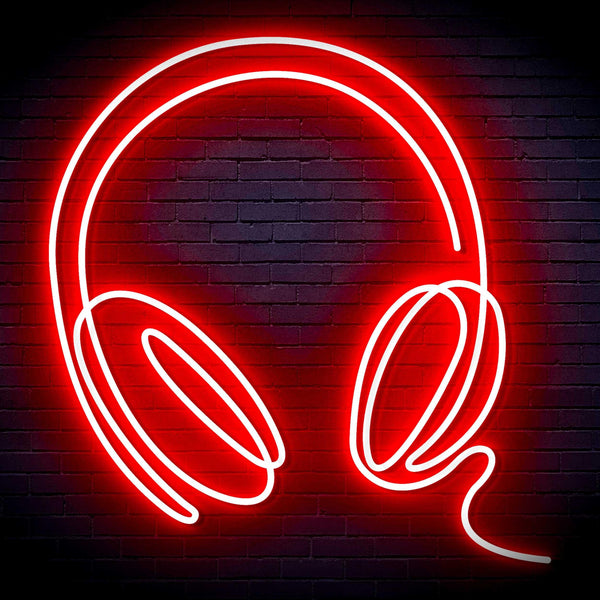 ADVPRO Headphone Ultra-Bright LED Neon Sign fn-i4075 - Red