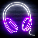 ADVPRO Headphone Ultra-Bright LED Neon Sign fn-i4075 - White & Purple