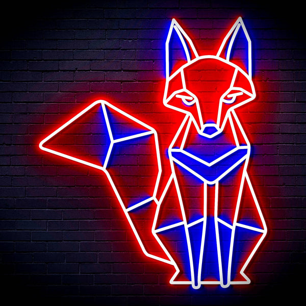 ADVPRO Origami Fox Ultra-Bright LED Neon Sign fn-i4076 - Blue & Red