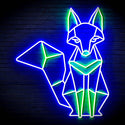 ADVPRO Origami Fox Ultra-Bright LED Neon Sign fn-i4076 - Green & Blue