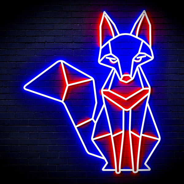 ADVPRO Origami Fox Ultra-Bright LED Neon Sign fn-i4076 - Red & Blue