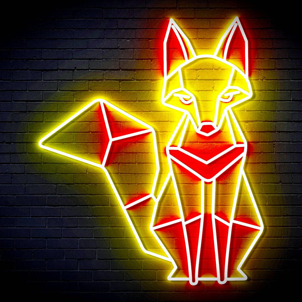 ADVPRO Origami Fox Ultra-Bright LED Neon Sign fn-i4076 - Red & Yellow