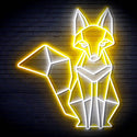 ADVPRO Origami Fox Ultra-Bright LED Neon Sign fn-i4076 - White & Golden Yellow