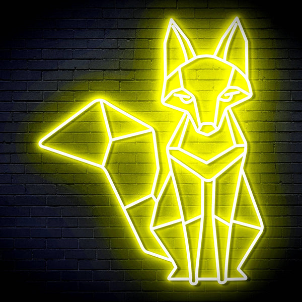 ADVPRO Origami Fox Ultra-Bright LED Neon Sign fn-i4076 - Yellow