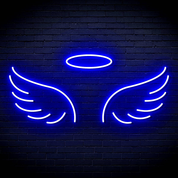 ADVPRO Pair of Angel Wings Ultra-Bright LED Neon Sign fn-i4077 - Blue