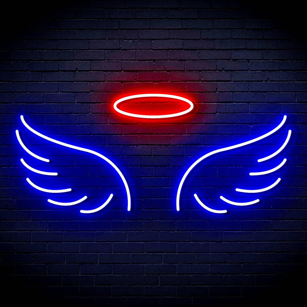 ADVPRO Pair of Angel Wings Ultra-Bright LED Neon Sign fn-i4077 - Blue & Red