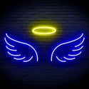 ADVPRO Pair of Angel Wings Ultra-Bright LED Neon Sign fn-i4077 - Blue & Yellow