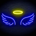 ADVPRO Pair of Angel Wings Ultra-Bright LED Neon Sign fn-i4077 - Blue & Yellow