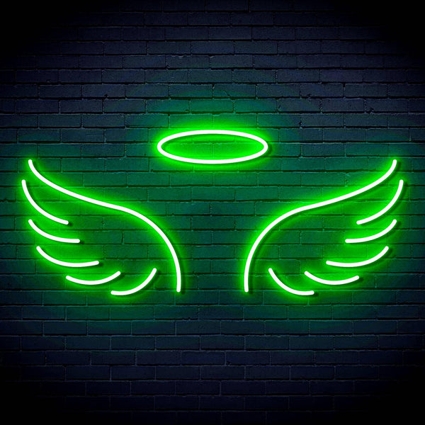 ADVPRO Pair of Angel Wings Ultra-Bright LED Neon Sign fn-i4077 - Golden Yellow