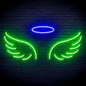 ADVPRO Pair of Angel Wings Ultra-Bright LED Neon Sign fn-i4077 - Green & Blue
