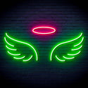 ADVPRO Pair of Angel Wings Ultra-Bright LED Neon Sign fn-i4077 - Green & Pink