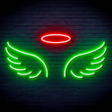 ADVPRO Pair of Angel Wings Ultra-Bright LED Neon Sign fn-i4077 - Green & Red