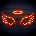 ADVPRO Pair of Angel Wings Ultra-Bright LED Neon Sign fn-i4077 - Orange
