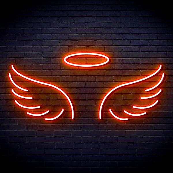 ADVPRO Pair of Angel Wings Ultra-Bright LED Neon Sign fn-i4077 - Orange