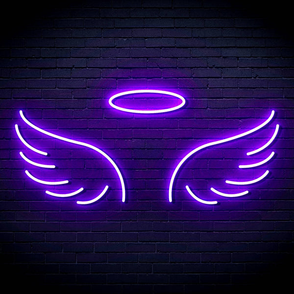 ADVPRO Pair of Angel Wings Ultra-Bright LED Neon Sign fn-i4077 - Purple