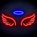 ADVPRO Pair of Angel Wings Ultra-Bright LED Neon Sign fn-i4077 - Red & Blue