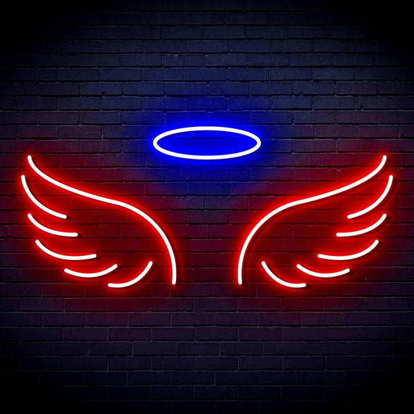 ADVPRO Pair of Angel Wings Ultra-Bright LED Neon Sign fn-i4077 - Red & Blue