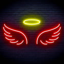 ADVPRO Pair of Angel Wings Ultra-Bright LED Neon Sign fn-i4077 - Red & Yellow