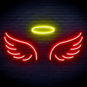 ADVPRO Pair of Angel Wings Ultra-Bright LED Neon Sign fn-i4077 - Red & Yellow