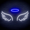 ADVPRO Pair of Angel Wings Ultra-Bright LED Neon Sign fn-i4077 - White & Blue