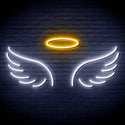 ADVPRO Pair of Angel Wings Ultra-Bright LED Neon Sign fn-i4077 - White & Golden Yellow