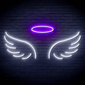 ADVPRO Pair of Angel Wings Ultra-Bright LED Neon Sign fn-i4077 - White & Purple