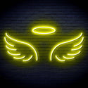 ADVPRO Pair of Angel Wings Ultra-Bright LED Neon Sign fn-i4077 - Yellow