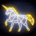 ADVPRO Origami Unicorn Ultra-Bright LED Neon Sign fn-i4078 - White & Golden Yellow