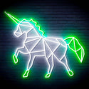 ADVPRO Origami Unicorn Ultra-Bright LED Neon Sign fn-i4078 - White & Green