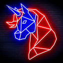 ADVPRO Origami Unicorn Head Face Ultra-Bright LED Neon Sign fn-i4079 - Blue & Red
