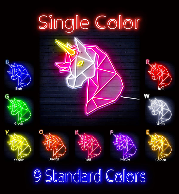 ADVPRO Origami Unicorn Head Face Ultra-Bright LED Neon Sign fn-i4079 - Classic